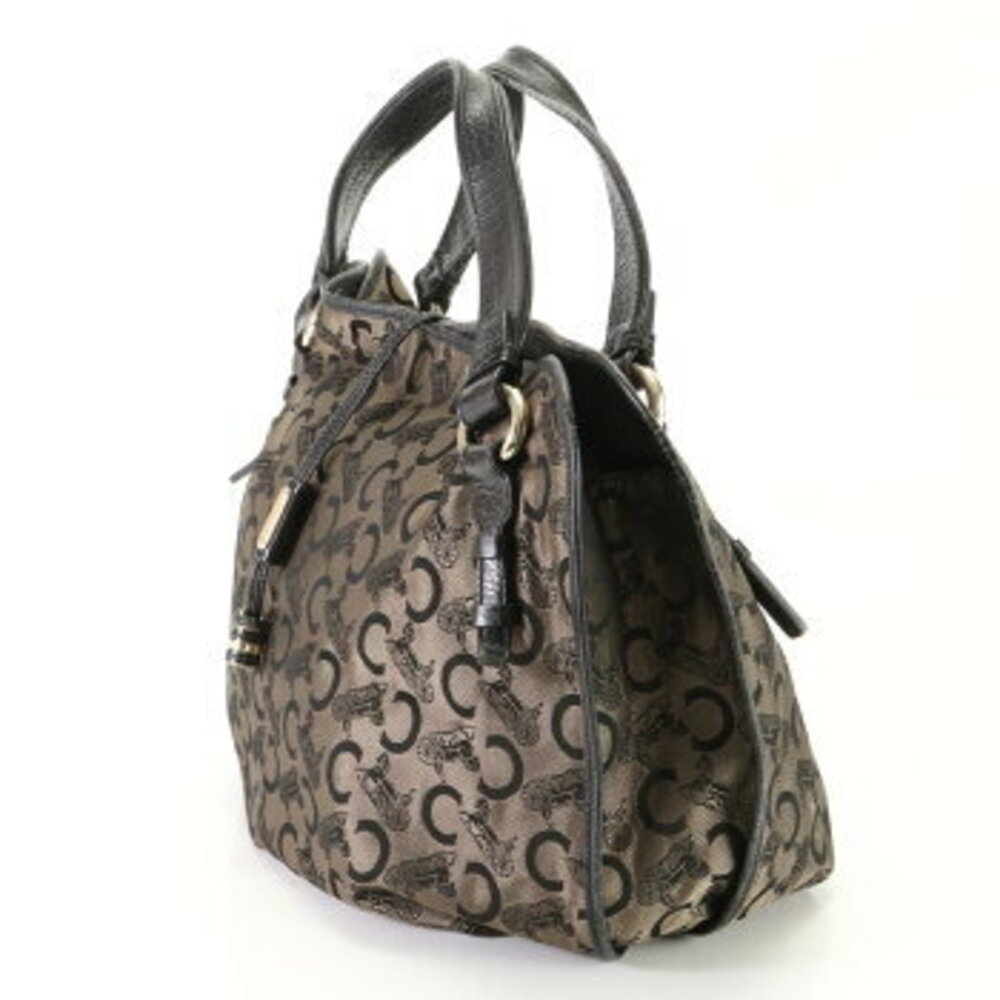 Celine Shoulder Handbag Tote Bag Canvas Sulky Leather Bittersweet - Picture 5 of 13